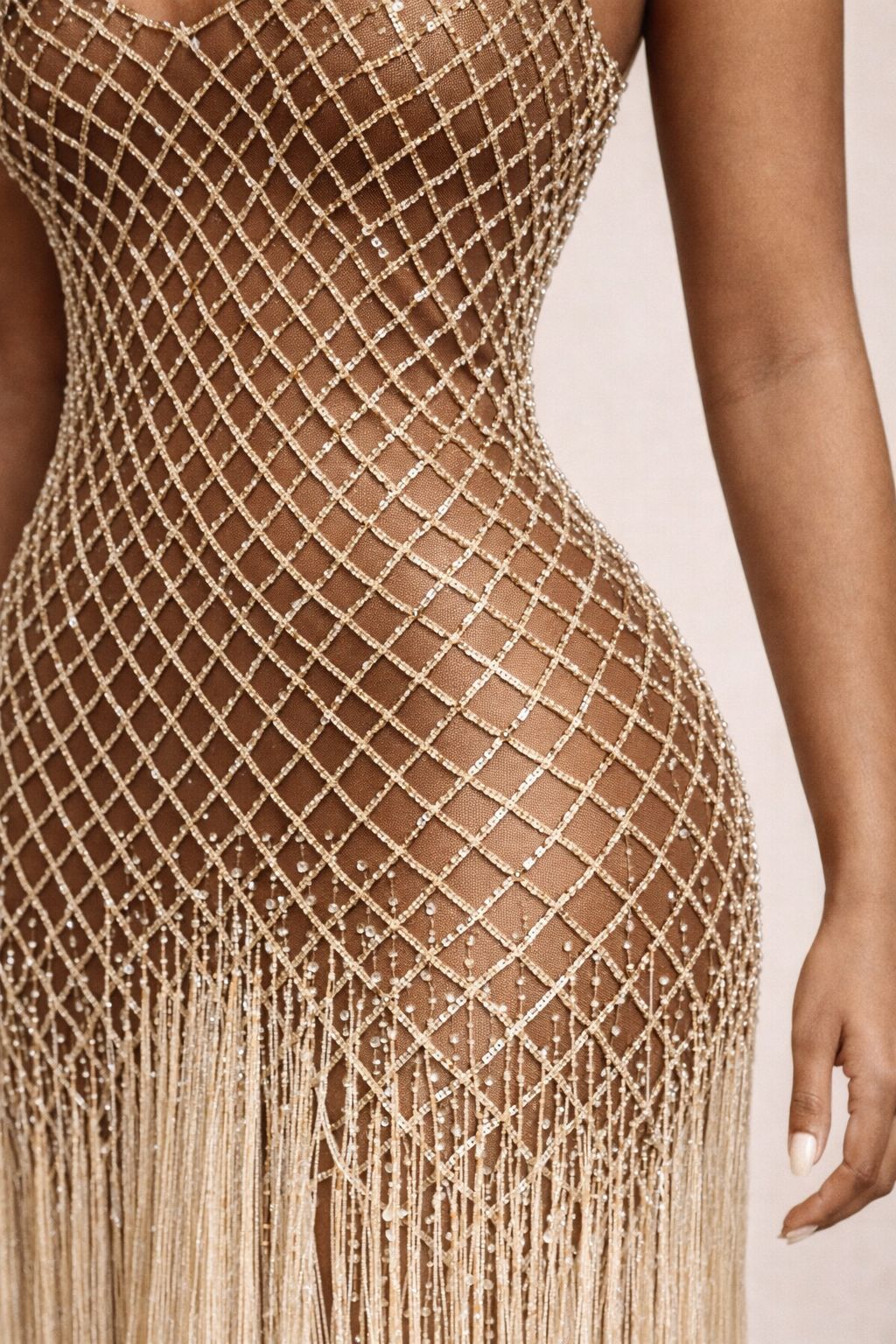 Gilded Desire Fringe Gown - Image 3